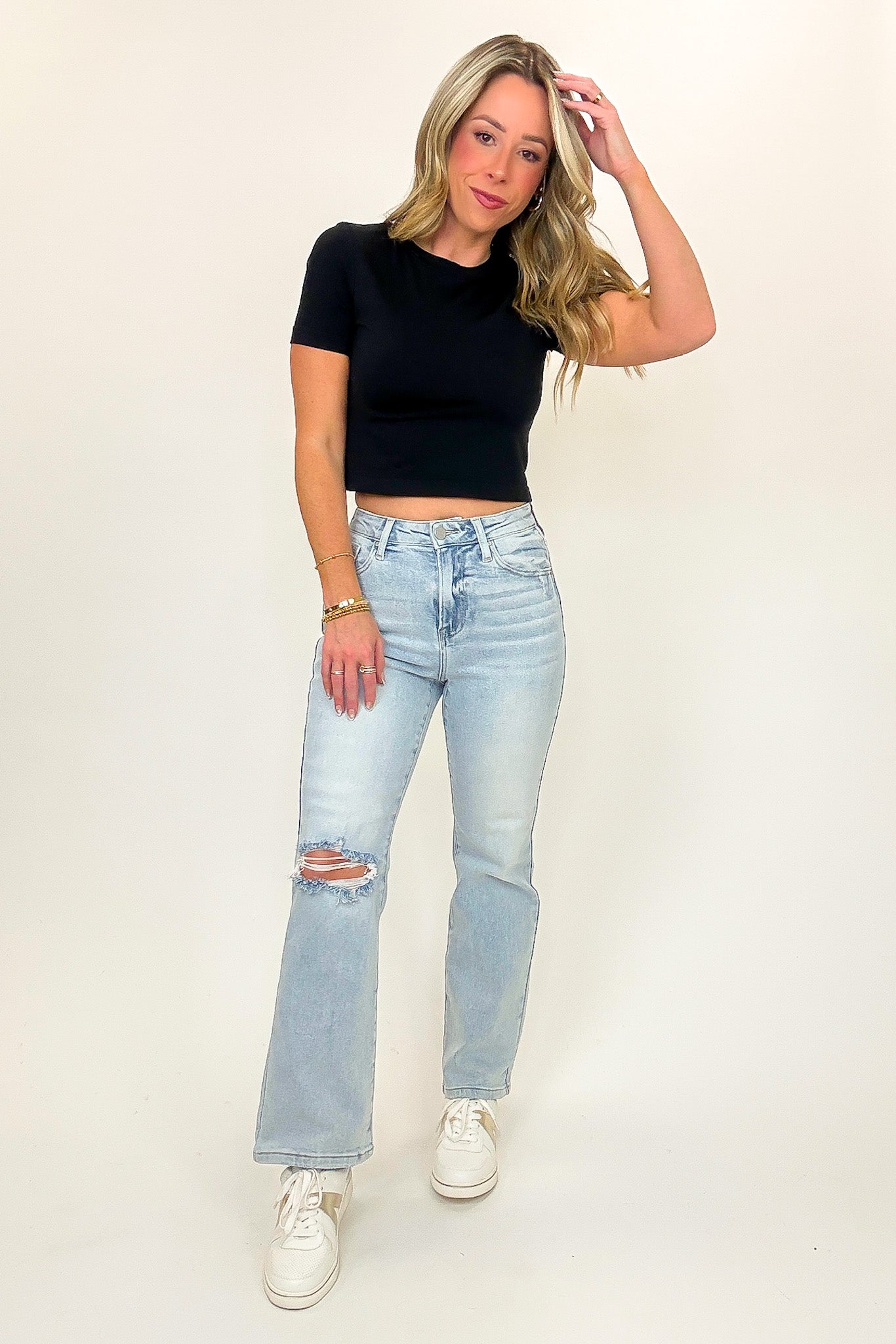 High Rise Crop Flare Pants
