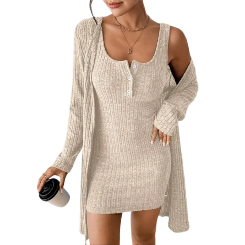 Women's Striped Dress Set