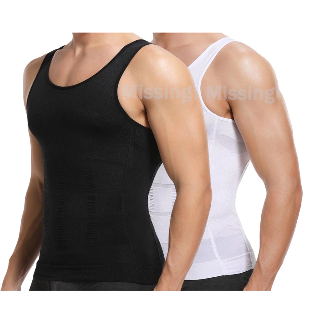Men Body Shaper Compression Vest,Men Abdomen Sleeveless Running Workout Fitness GYM Tank Tops Shirts