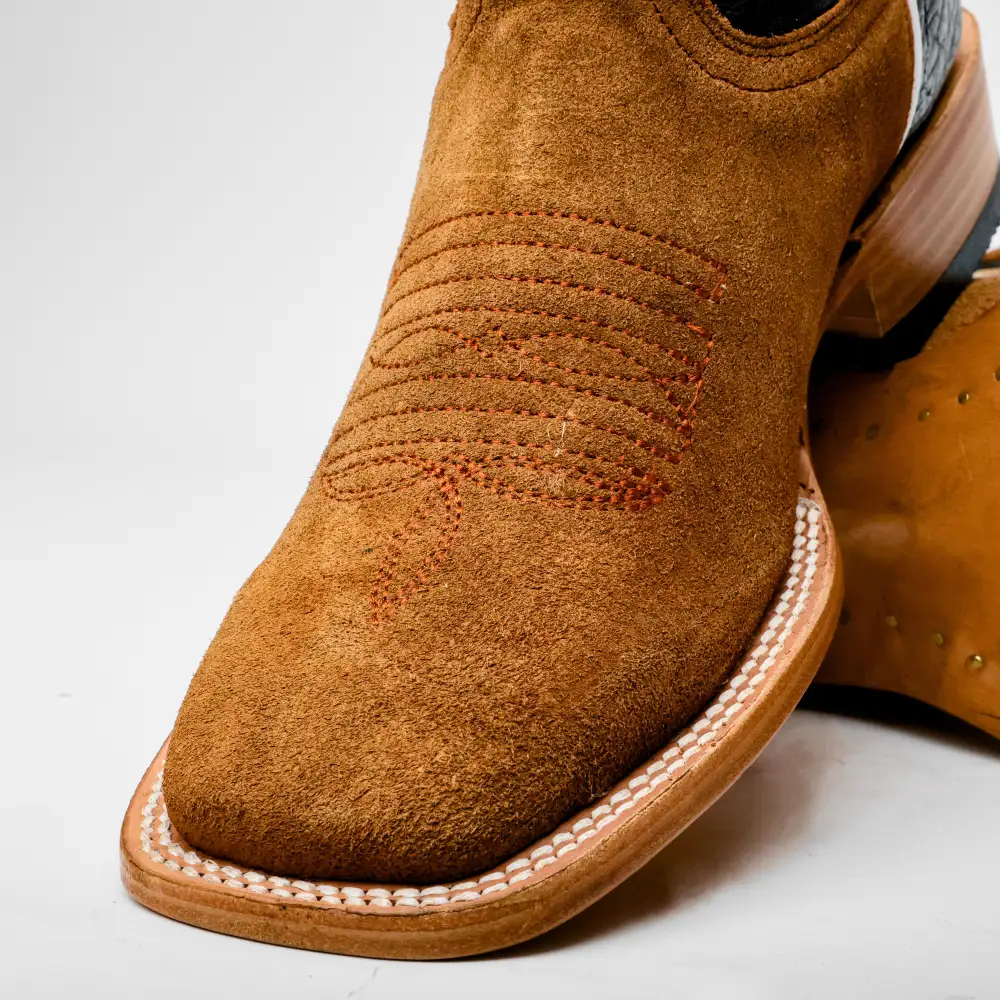 Honey Rough-Out Boots - Square