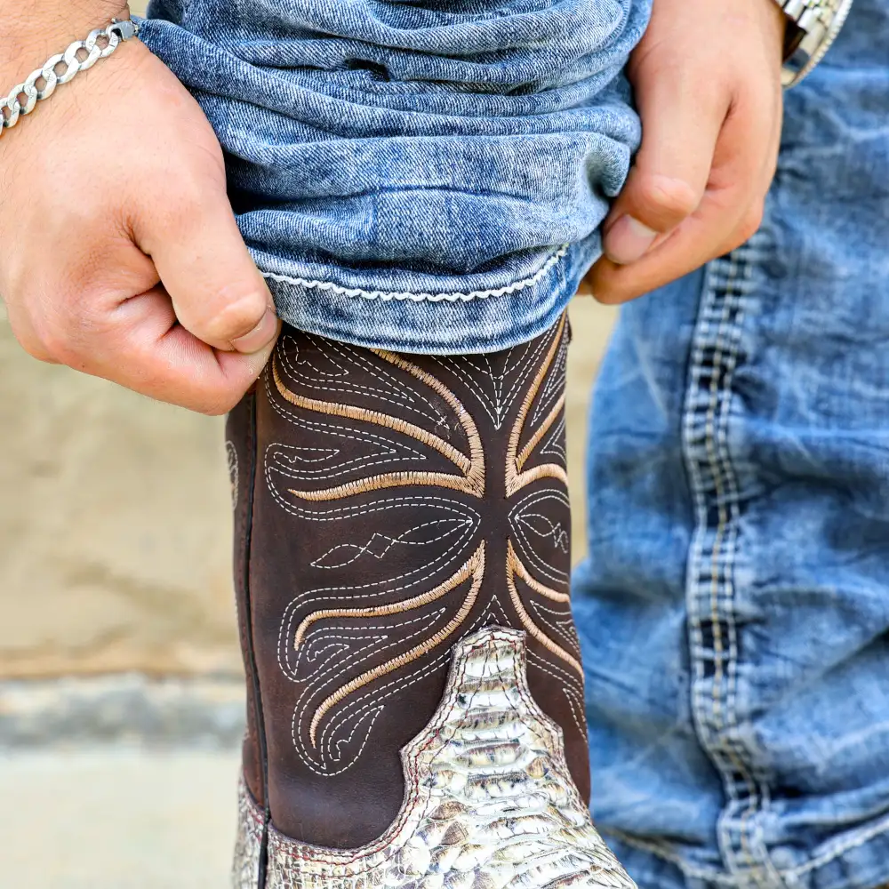 Natural Python Leather Boots With 3D Lightweight Sole - Composite Toe