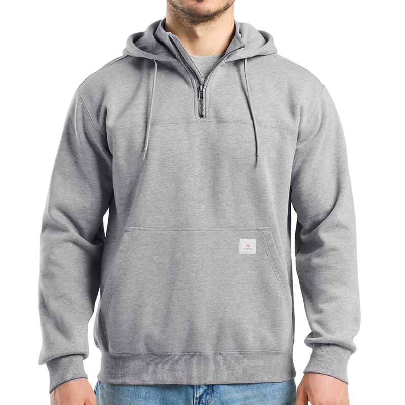 Men’s Water-Resistant Heavyweight Fleece Quarter-Zip Hoodie for Winter Work