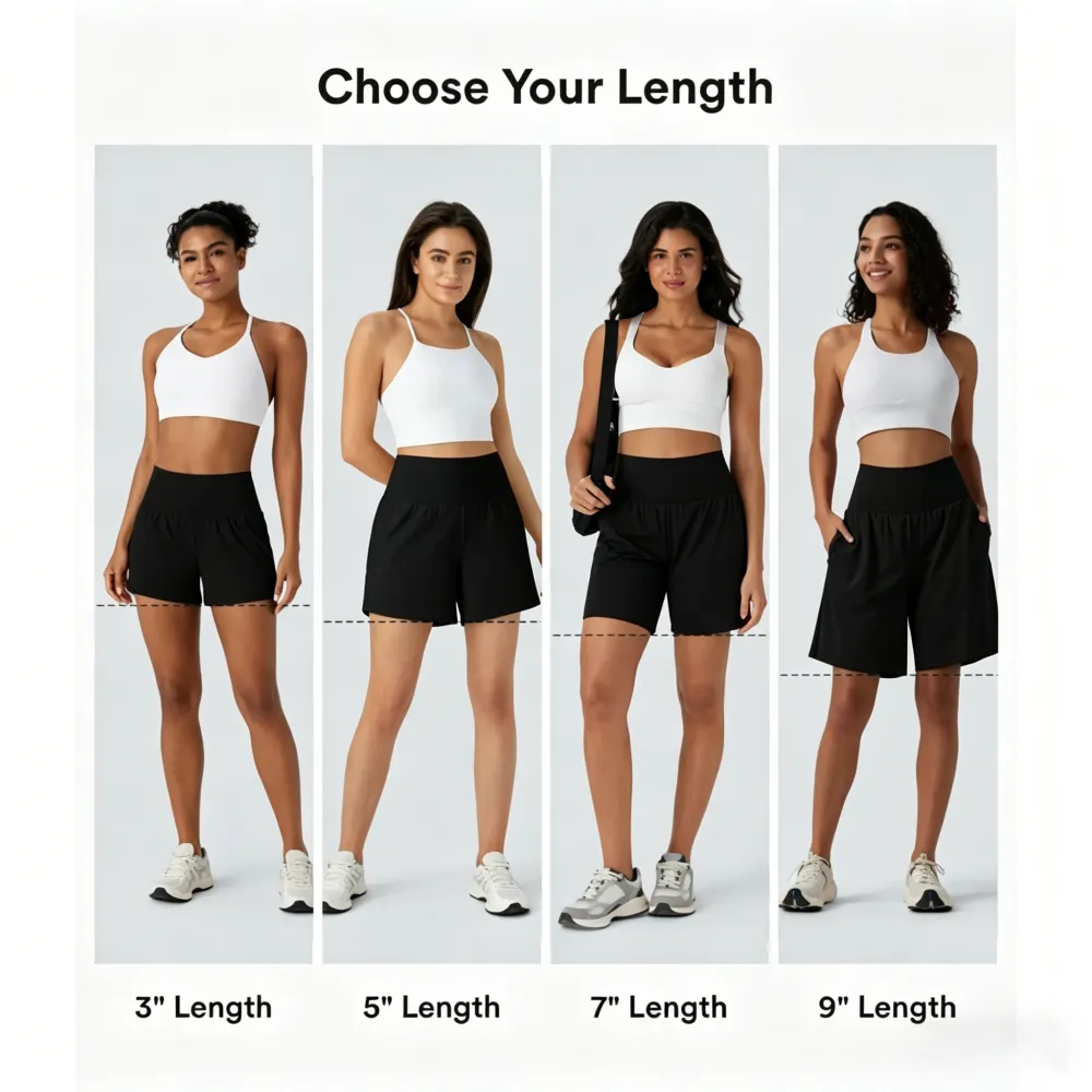 Super High Waisted Back Pocket & Side Hidden Pocket 2-in-1 Yoga Shorts