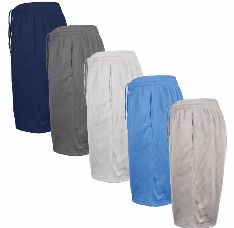 Men's 5-Pack Moisture-WickingMesh Shorts Menswear