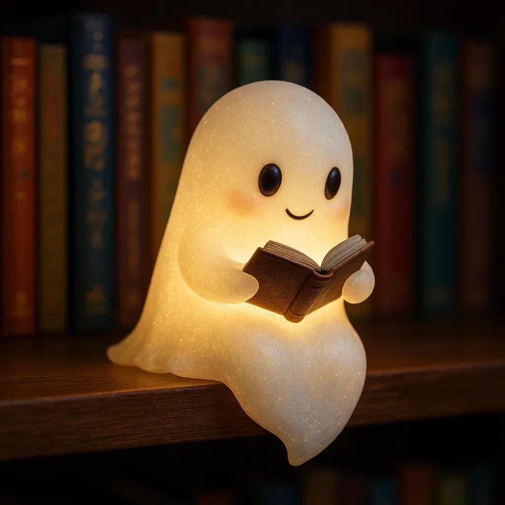 Cute Ghost Reading Book Lamp