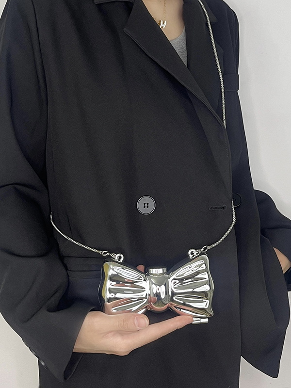 Chains Geometric Shiny Solid Color Bags Accessories