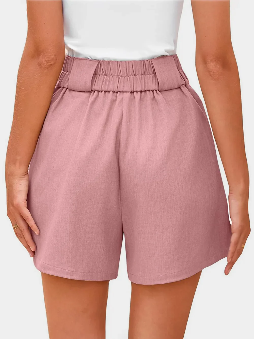 Two Button Wide Waistband Shorts (multiple color options)