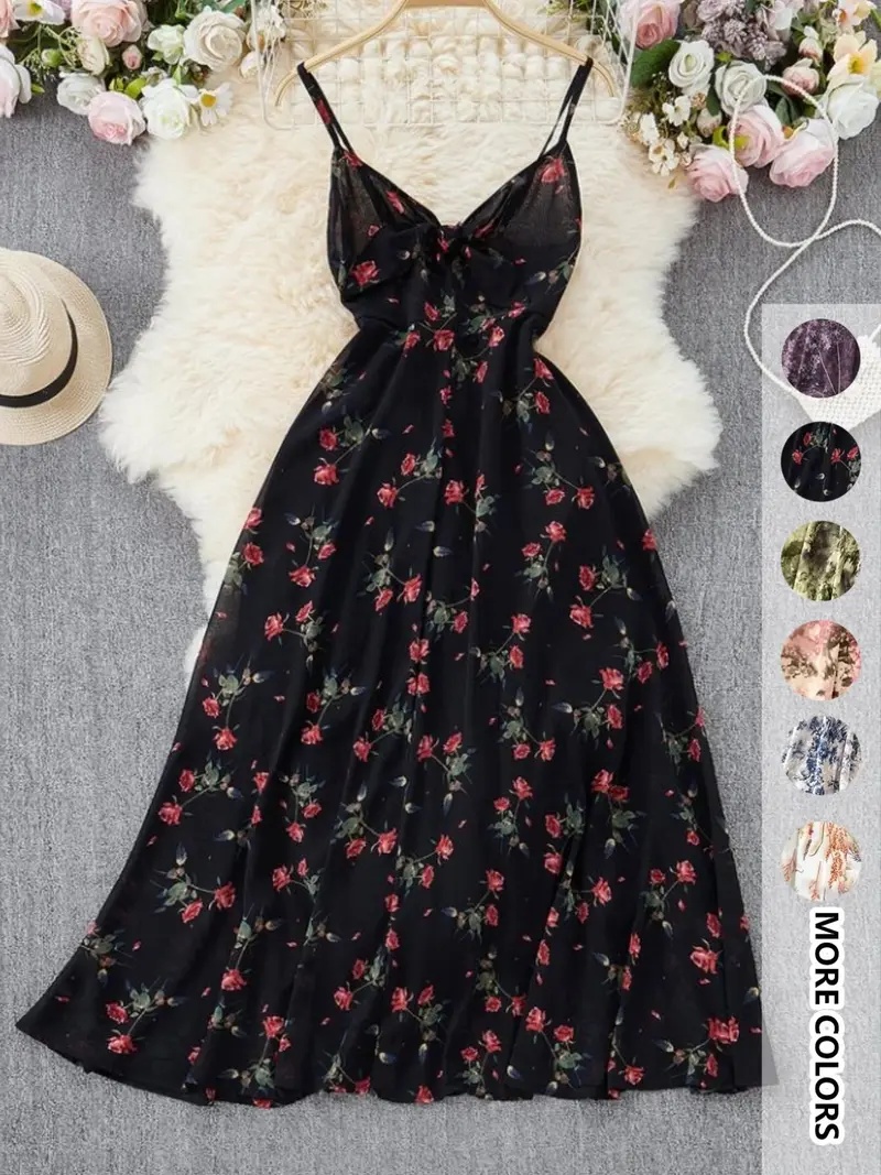 Women's Boho Floral-Print Cami Dress