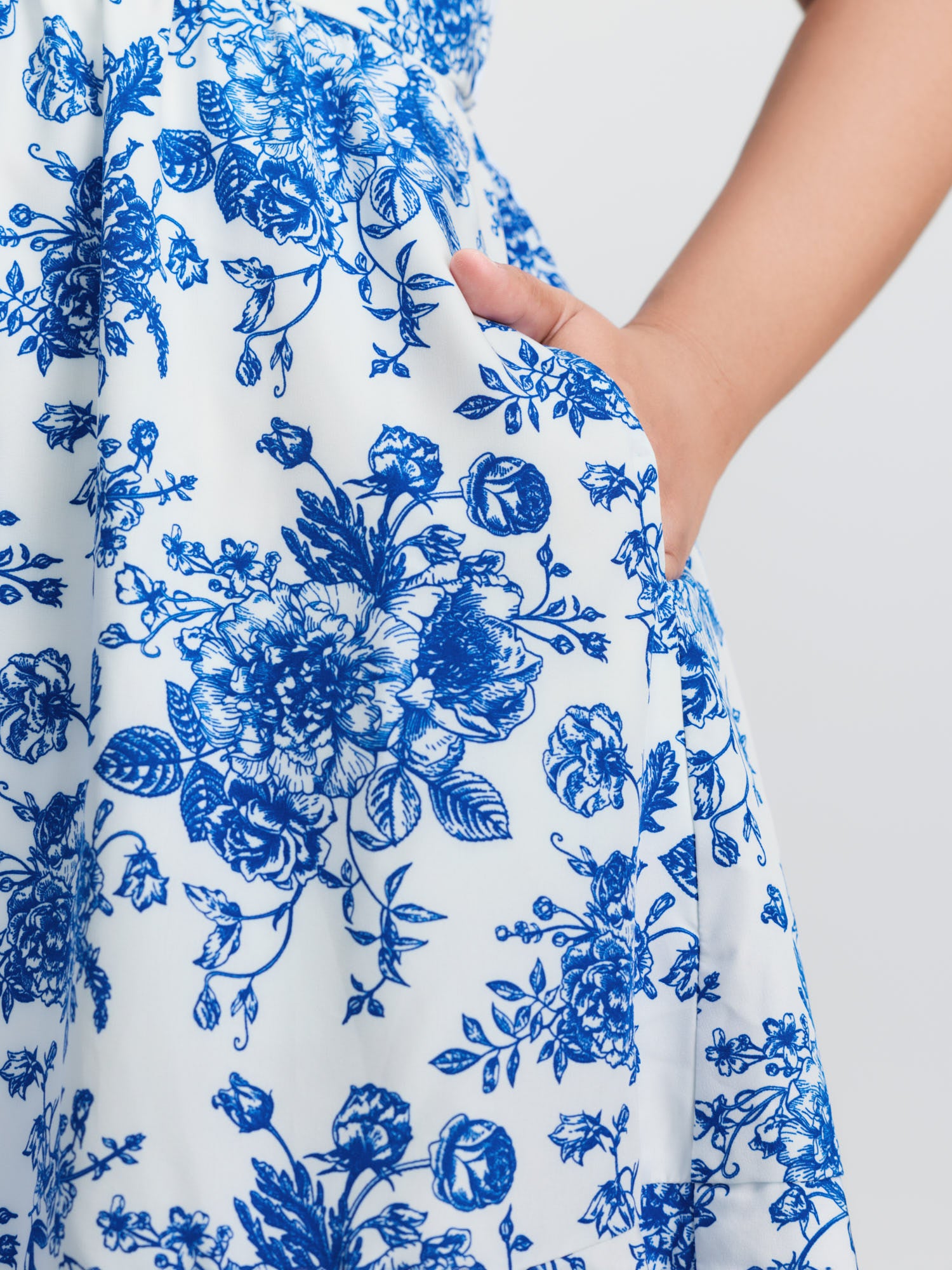 Floral Print Shirred Bodice Drawstring Mini Dress