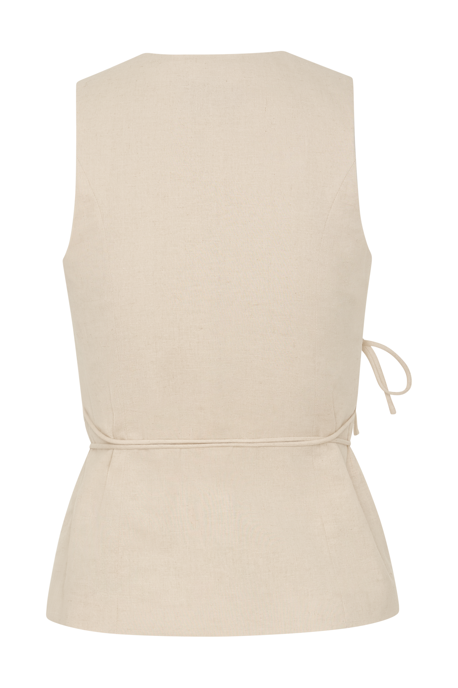 Marle Linen Sleeveless Wrap Top