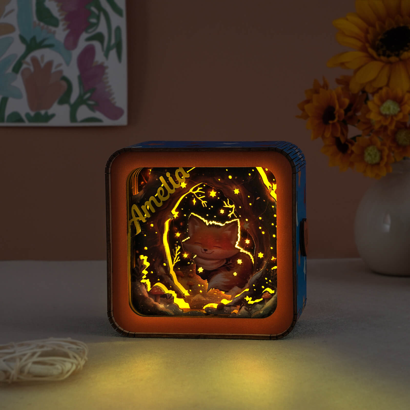 Star Fox Kit - Personalized 3D Wooden Puzzle Night Light