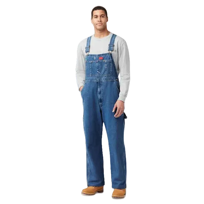 🔥Last Day Promotion!Men's Denim Bib Overalls, Workwear with Adjustable Straps and Convenient Tool Pockets