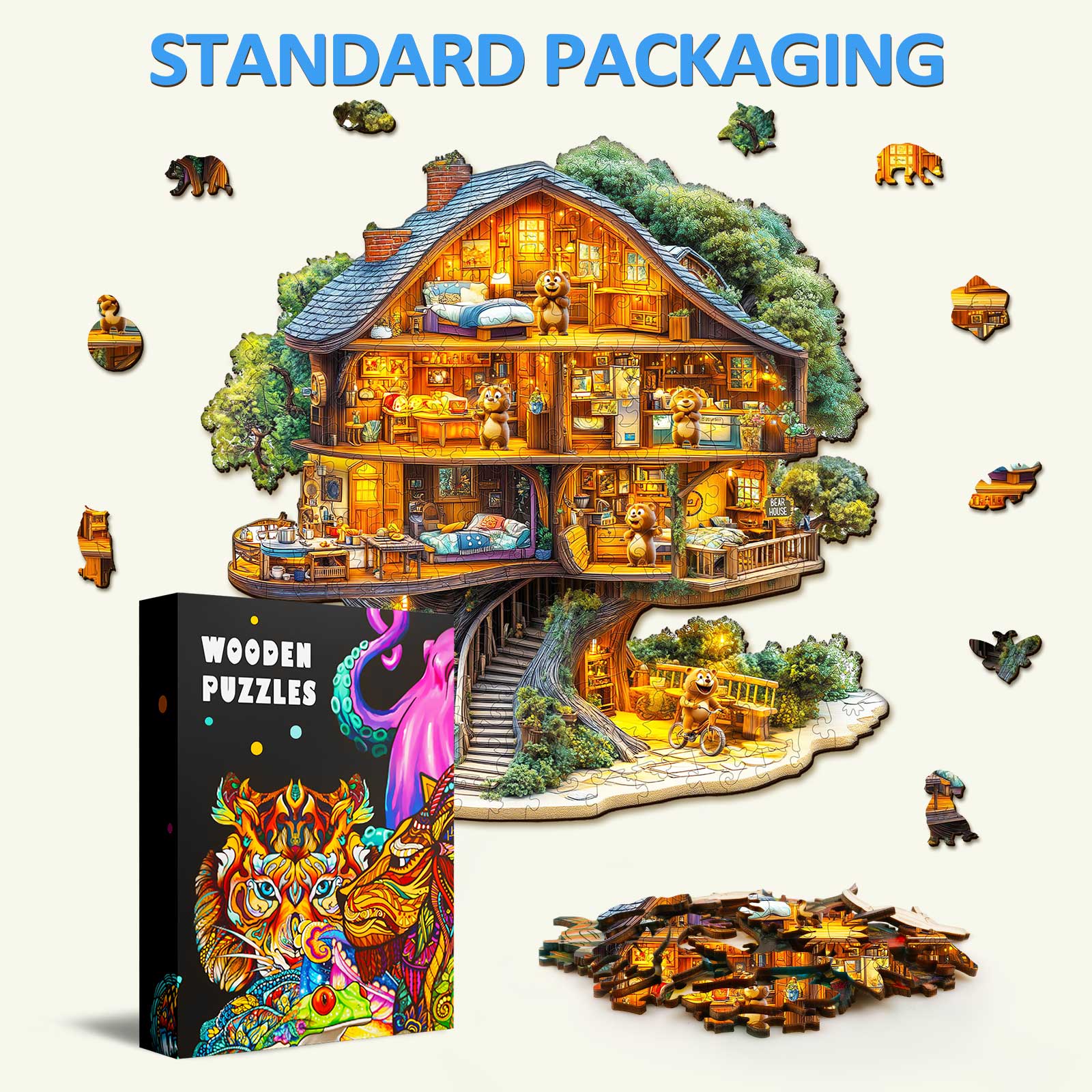 Bear House Wooden Jigsaw Puzzle