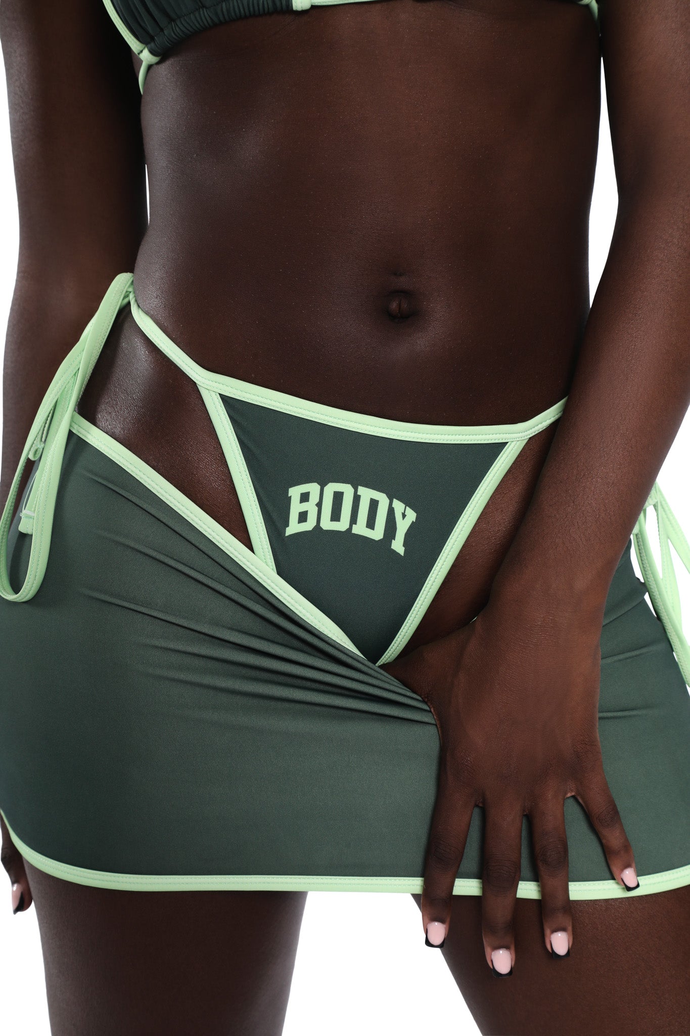 BACKSHOT BIKINI BOTTOM (GREEN/LIGHT GREEN)