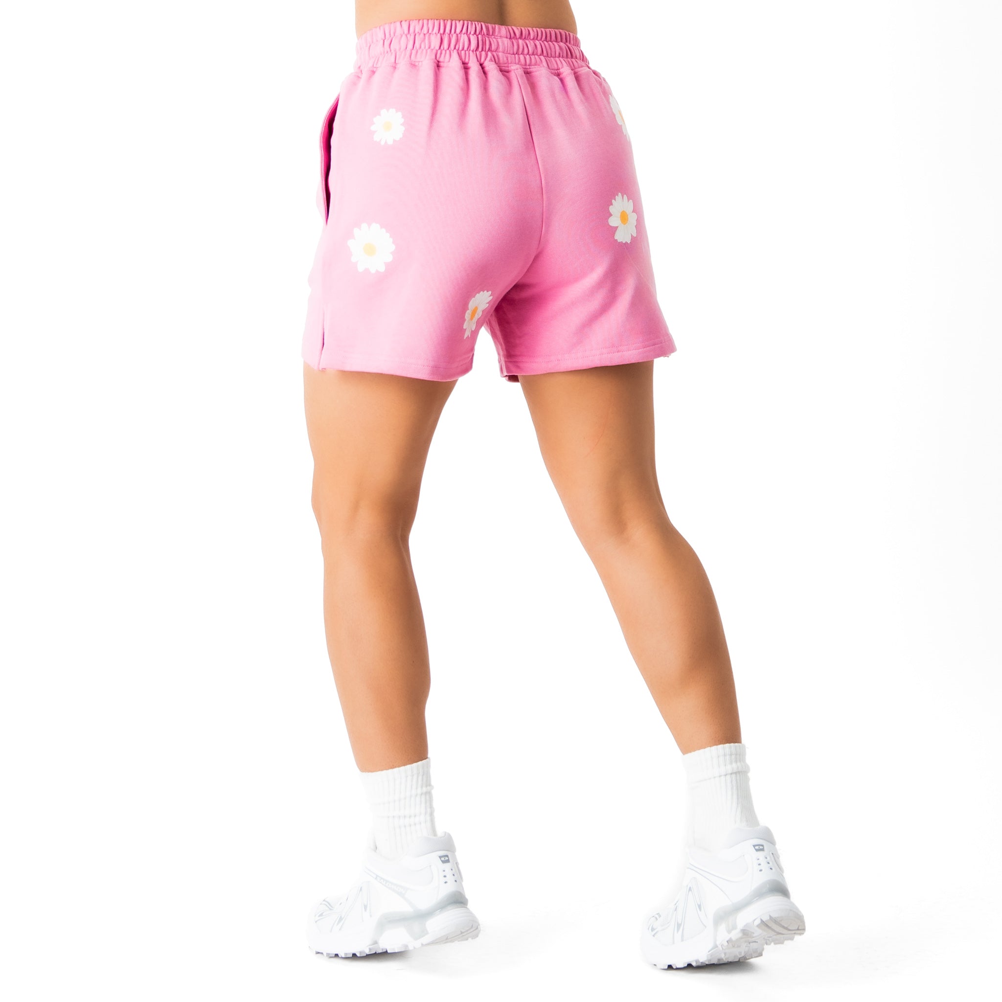 COTTON SHORTS (MID THIGH CUT) DAISY - PINK