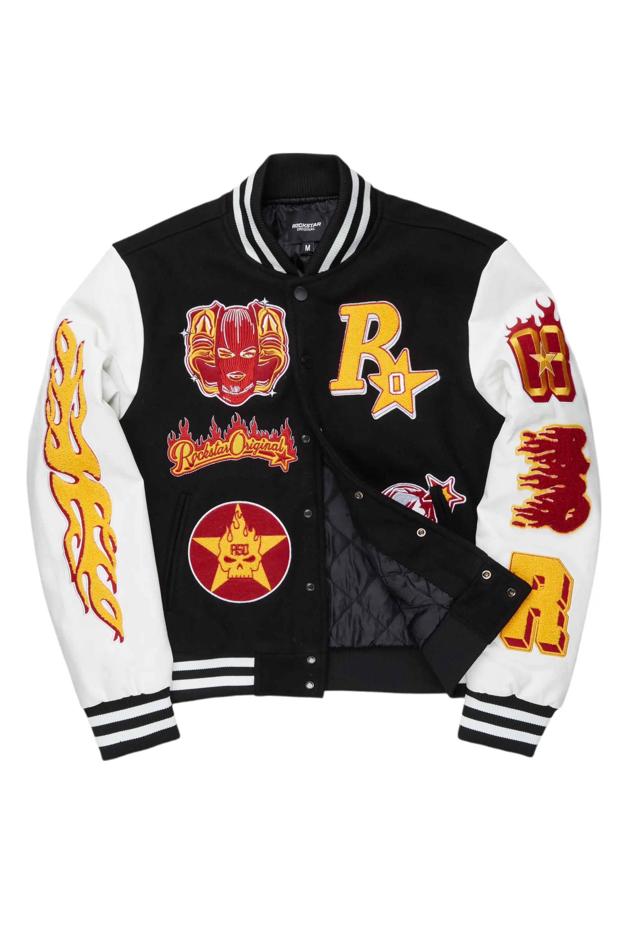 lonnesha Black Oversized Varsity Jacket