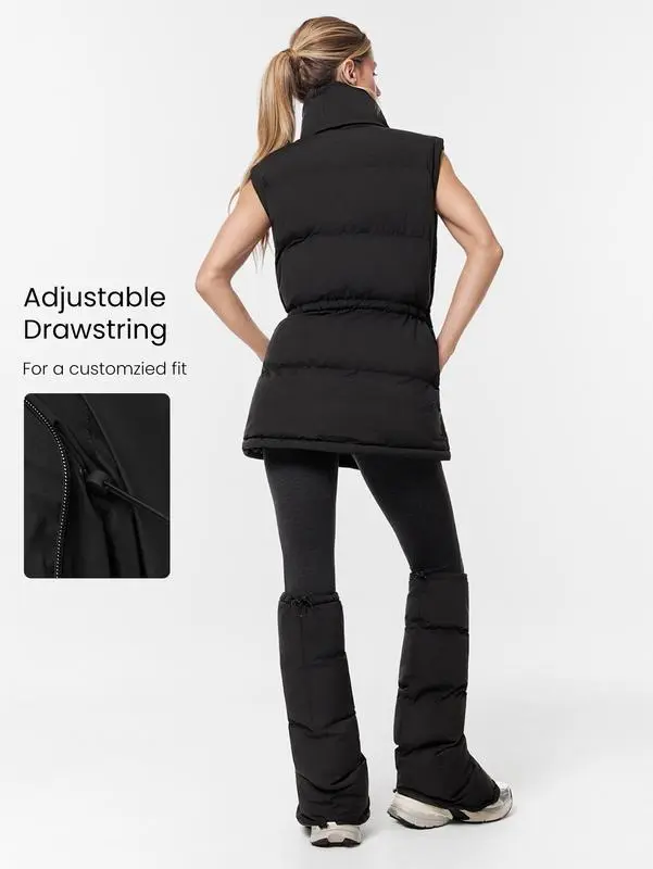 PolarPlay Soft Warm Chill Water-Repellent Lightweight Adjustable Cuffs Waist Detachable Sleeves Collar Puffer Jacket Vest Autumn Winter Outdoor Daily Casual