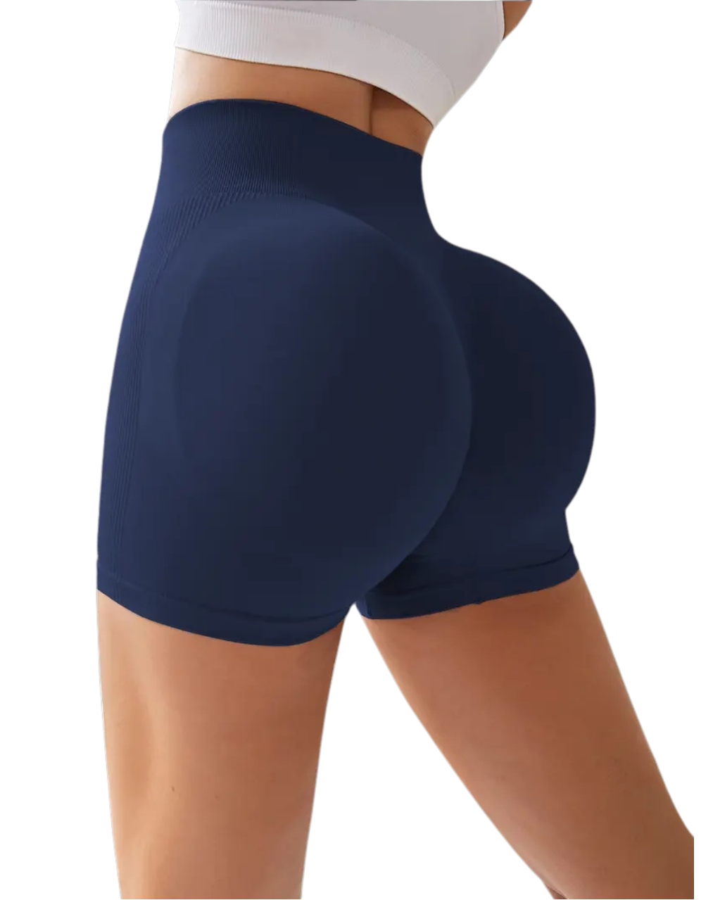 8-Pieces High Waist Tummy Control Side-Ribbed Butt-Lifting Seamless Shorts