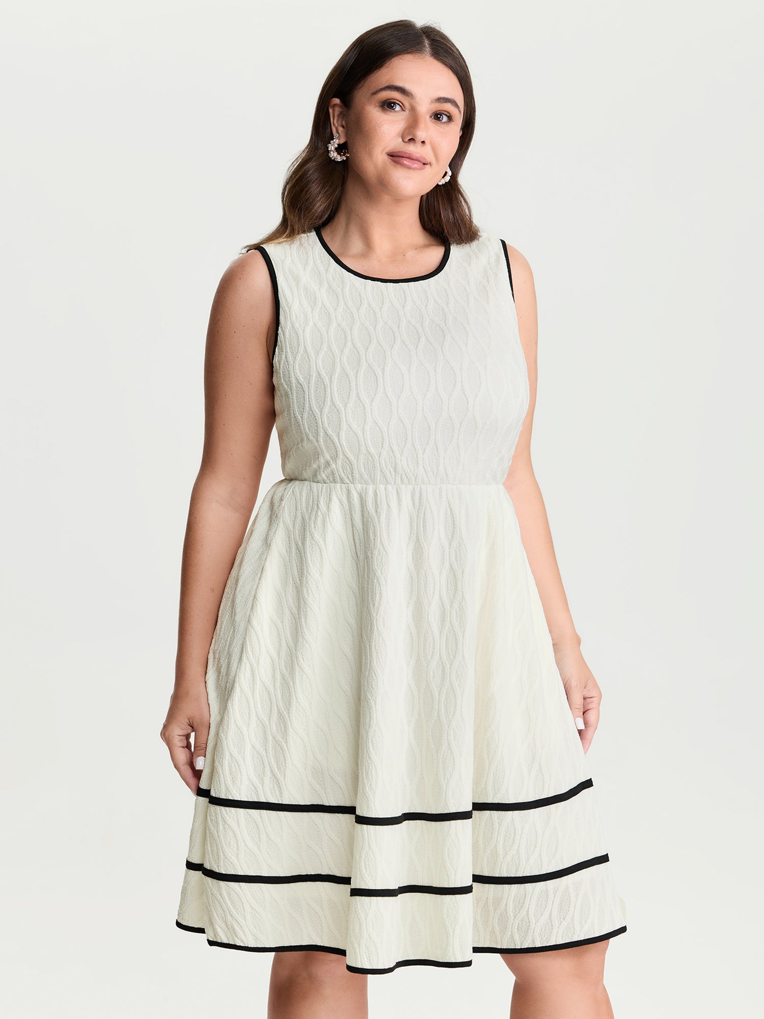 Stretchy Color Contrast Edge Mini Dress