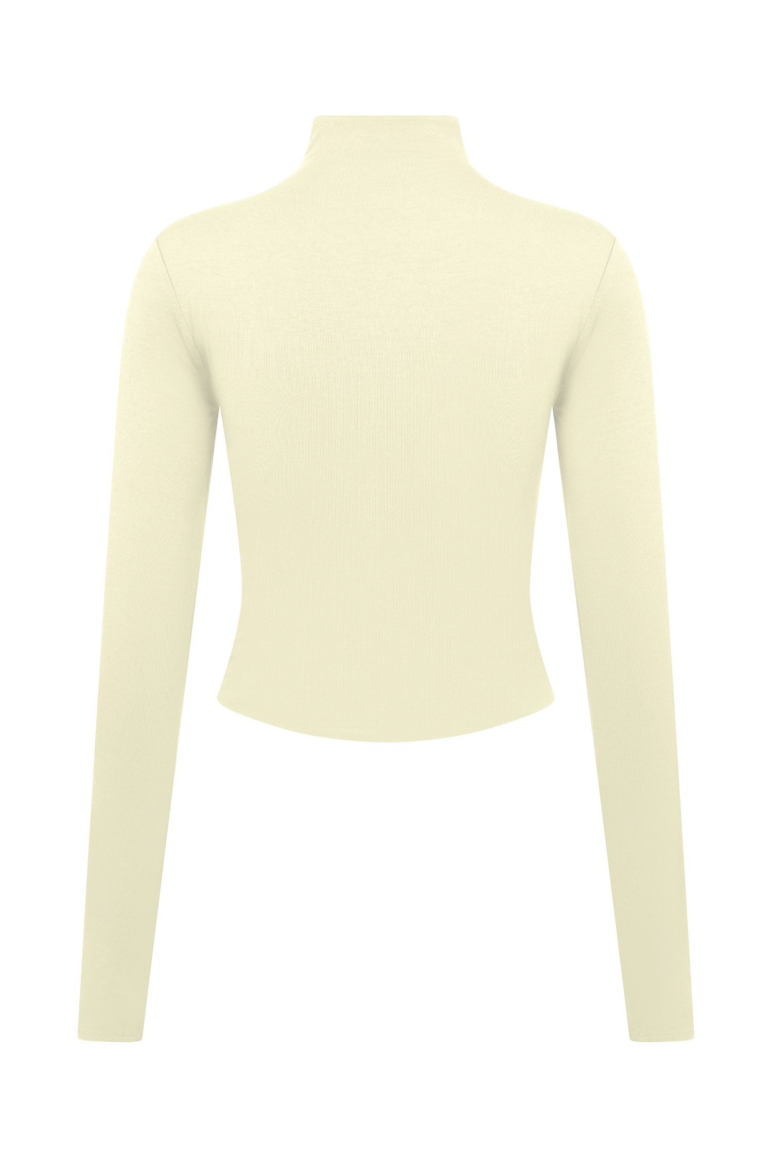 Ivory Modal Long Sleeve High Neck Top