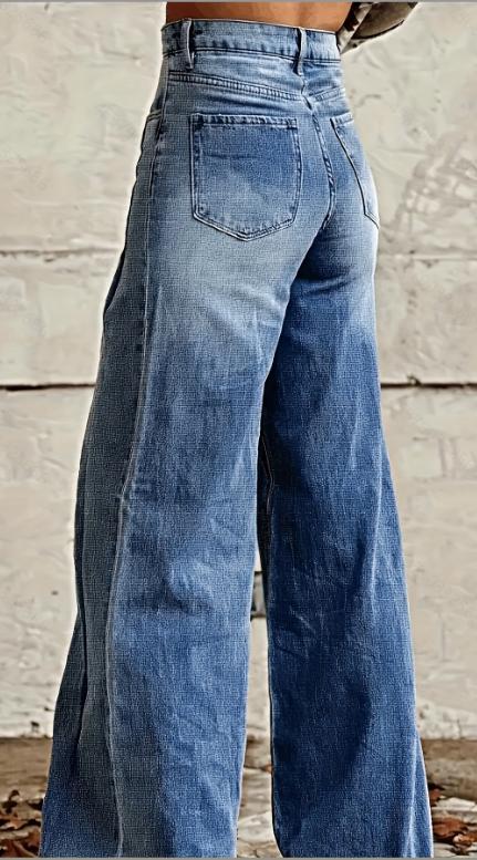 Womens Wash Water High Waist Casual Jeans