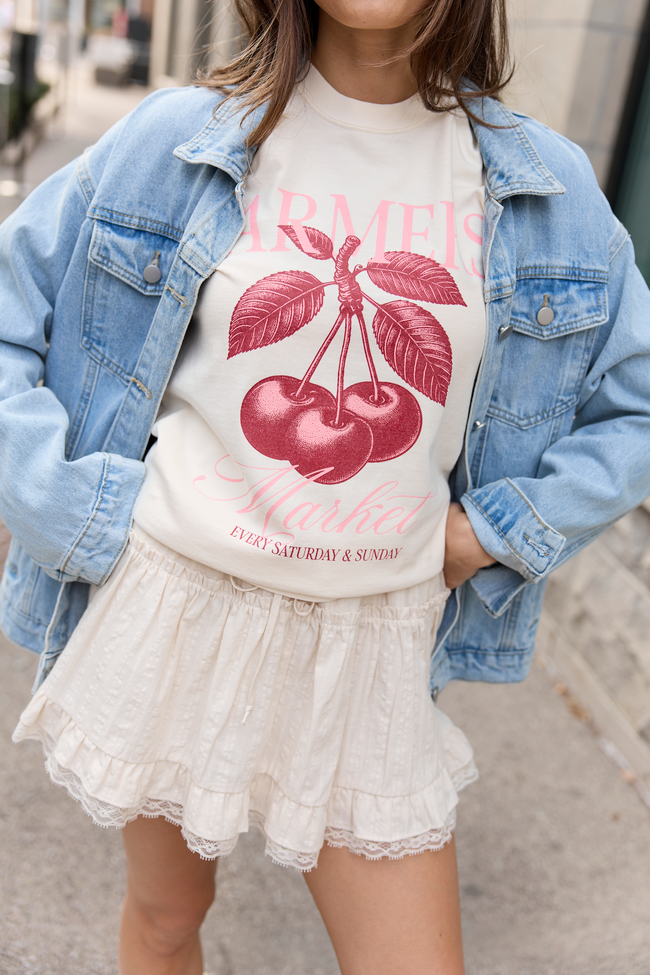 Farmers Market Cherries Ivory Graphic Tee
