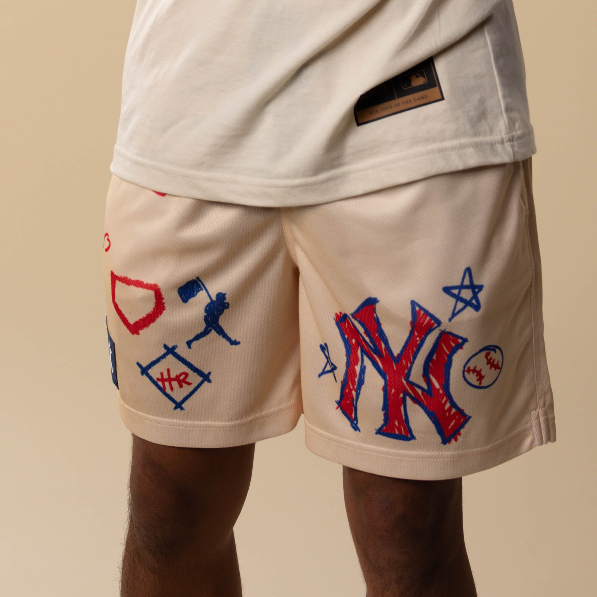 Crayon Series Diamond Air Youth Mesh Shorts - New York Yankees