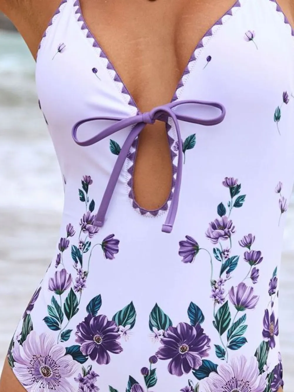 Printed Spaghetti Strap One-Piece Swimwear and Cover Up Swim Set (multiple color options)