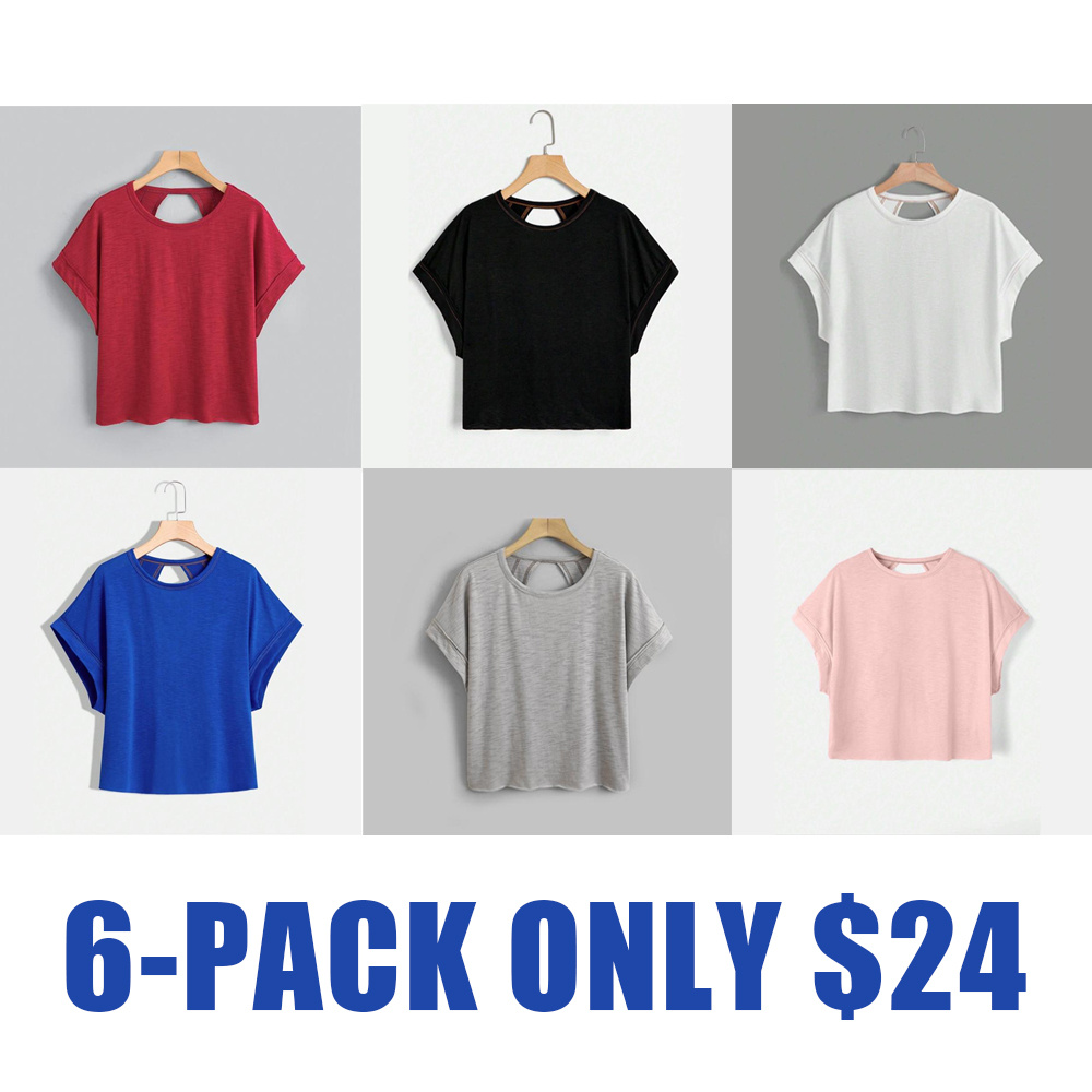 Women's Asymmetrical Cut-Out Batwing Tee