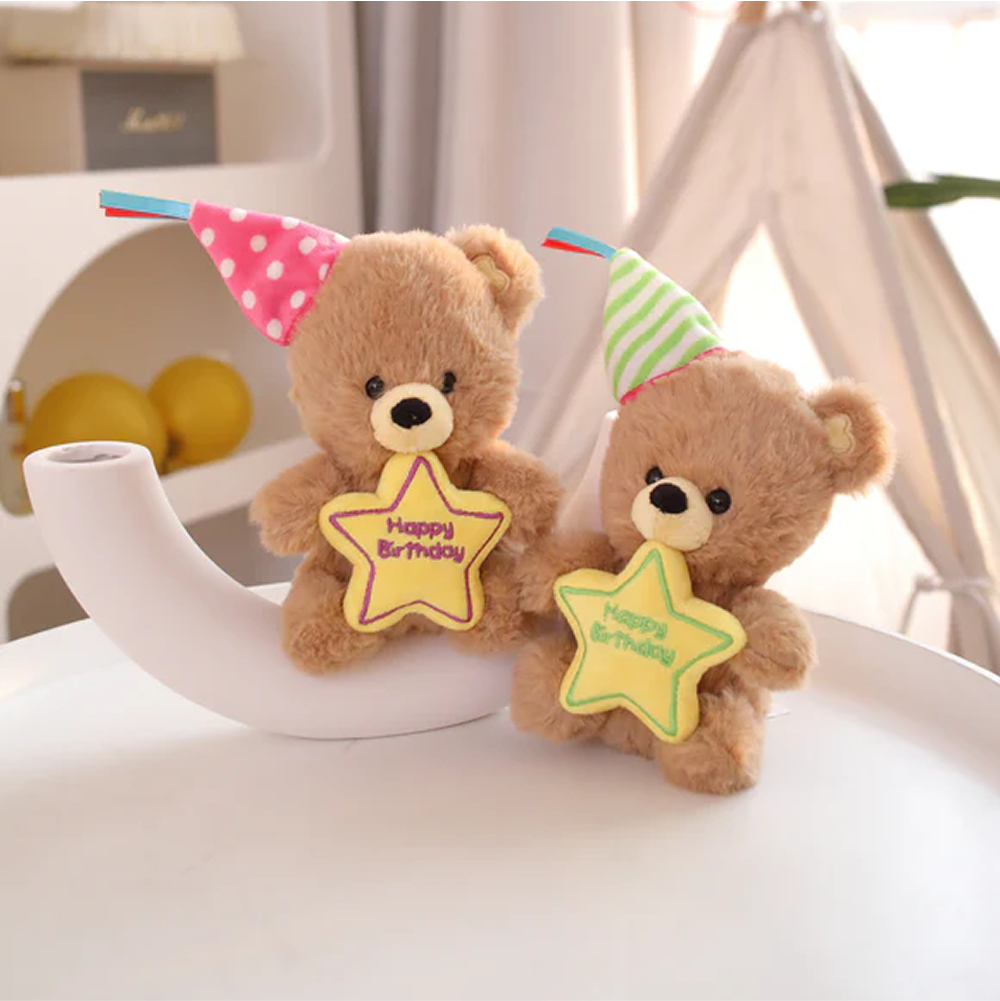 Birthday Star Bear with Hat 8inch
