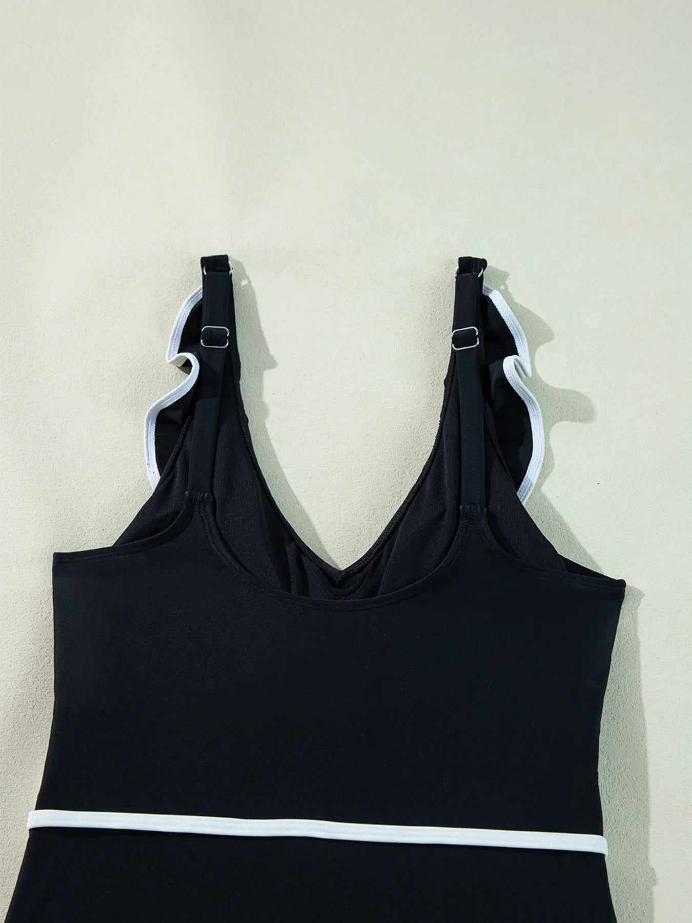 Ruffle Trim V-Neck One-Piece Swimsuit