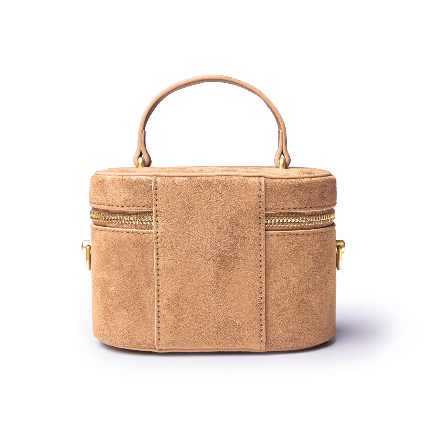 MINI SUEDE VANITY BAG - TAN