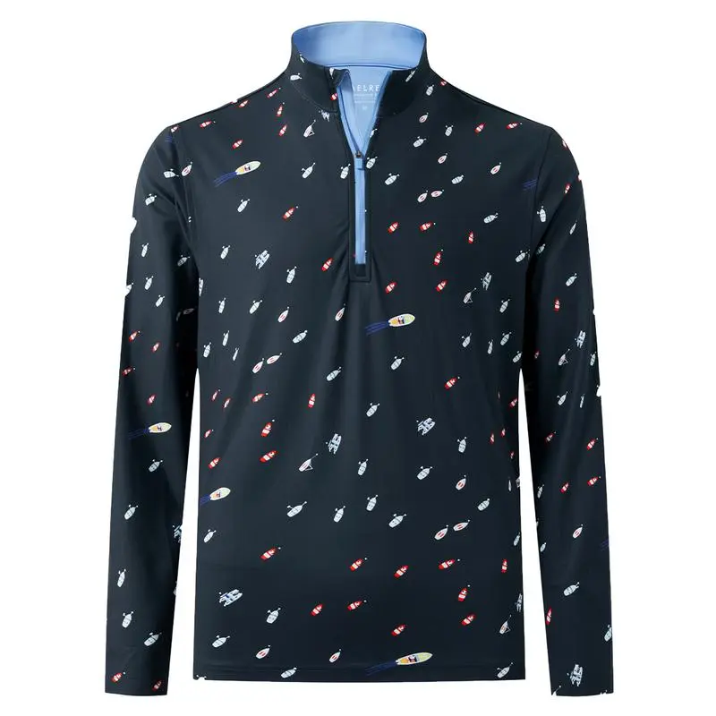 Men’s 1/4 Zip Printed Athletic Top