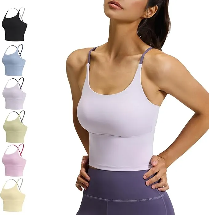 Women’s Criss Cross Support Sports Bra Crop Top