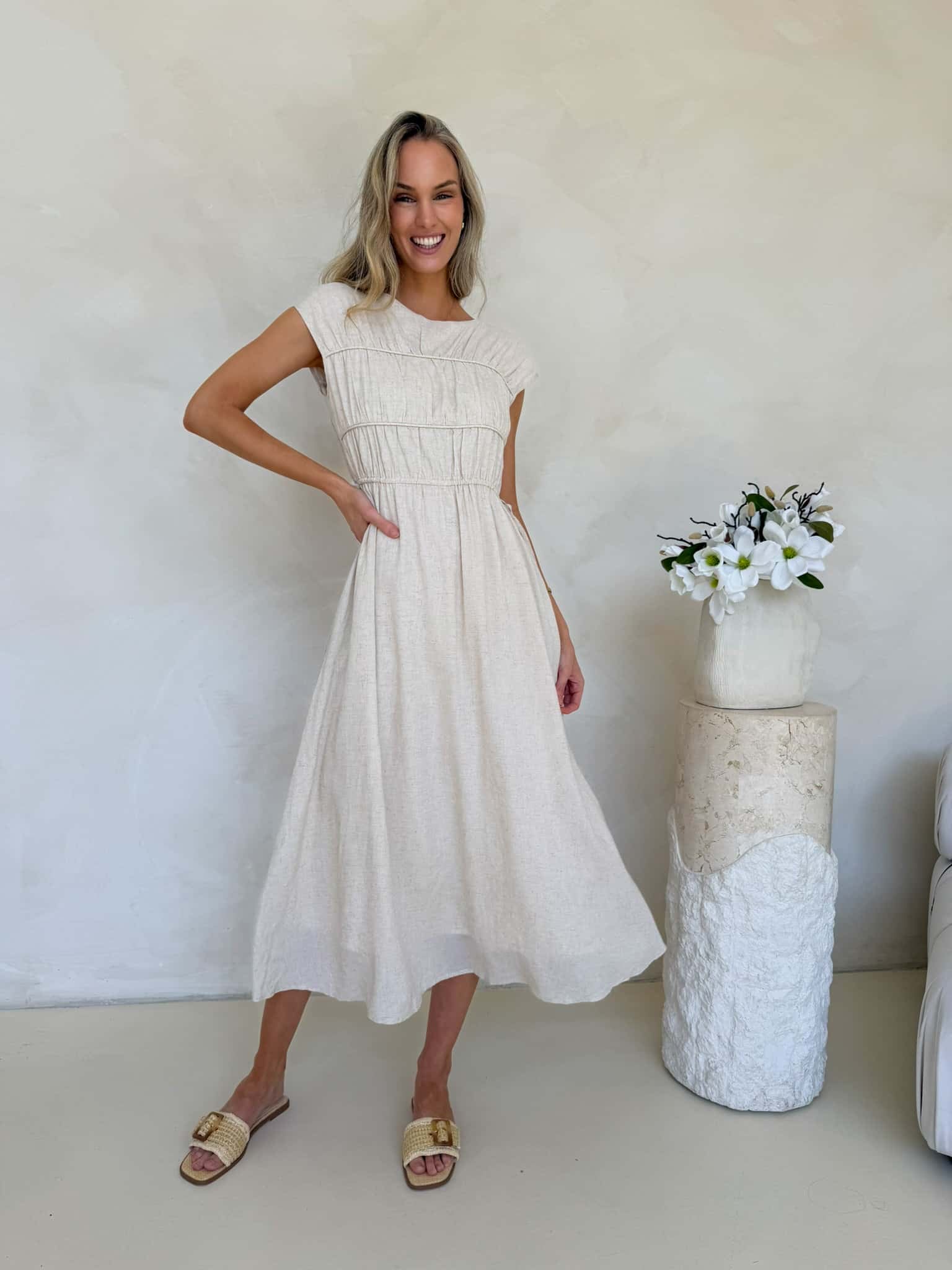 Bella Dress - Natural