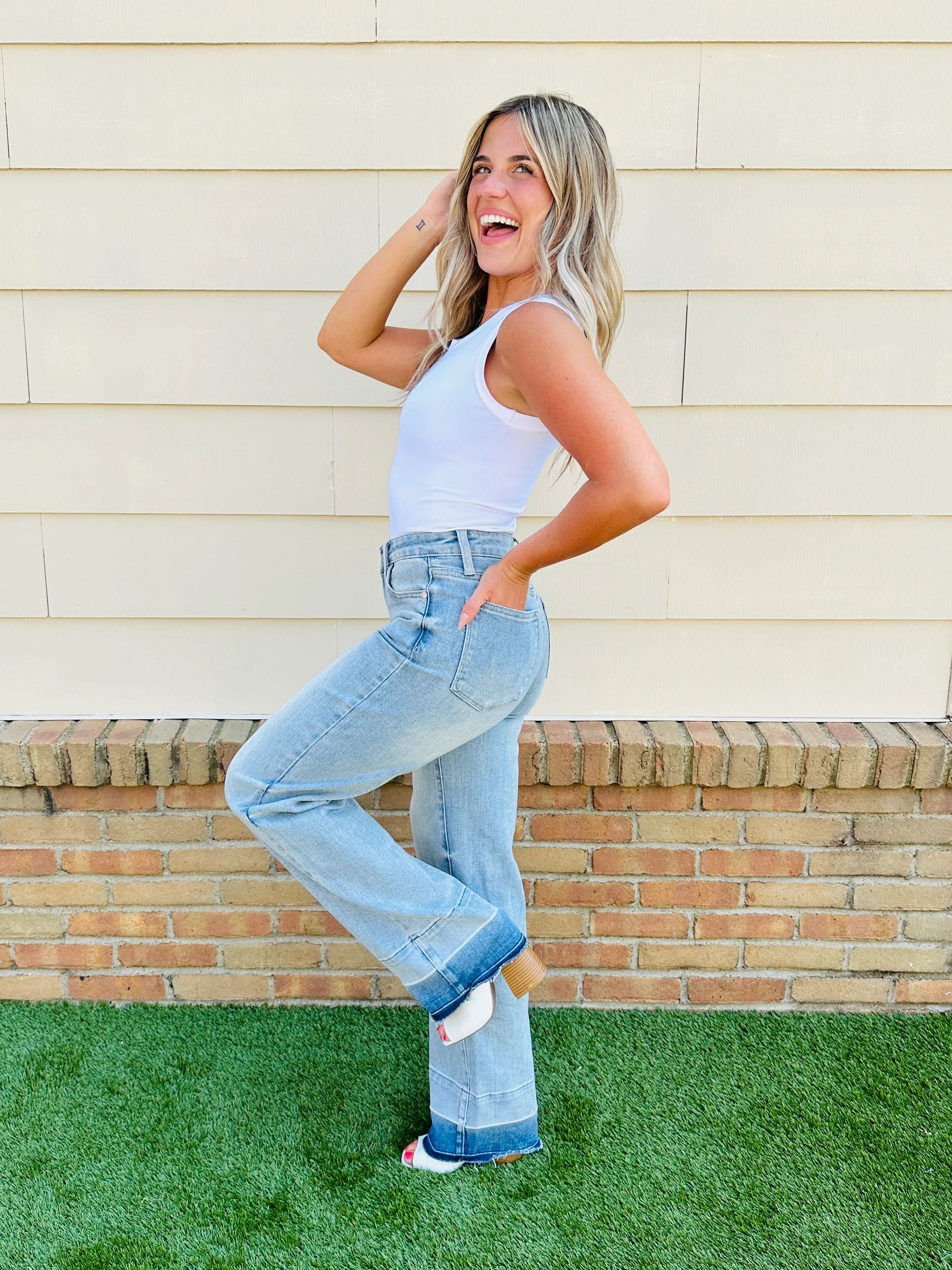 Judy Blue Release Your Inhibitions Wide Leg Jeans