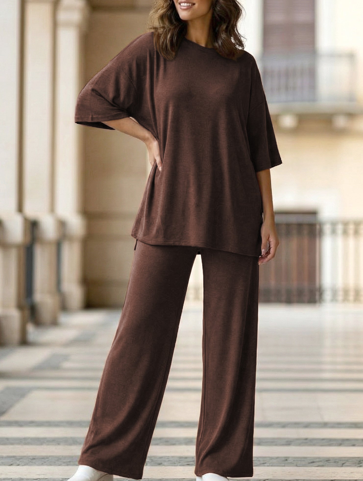 Loose Fit Casual Two Piece Set_CWSTB01013