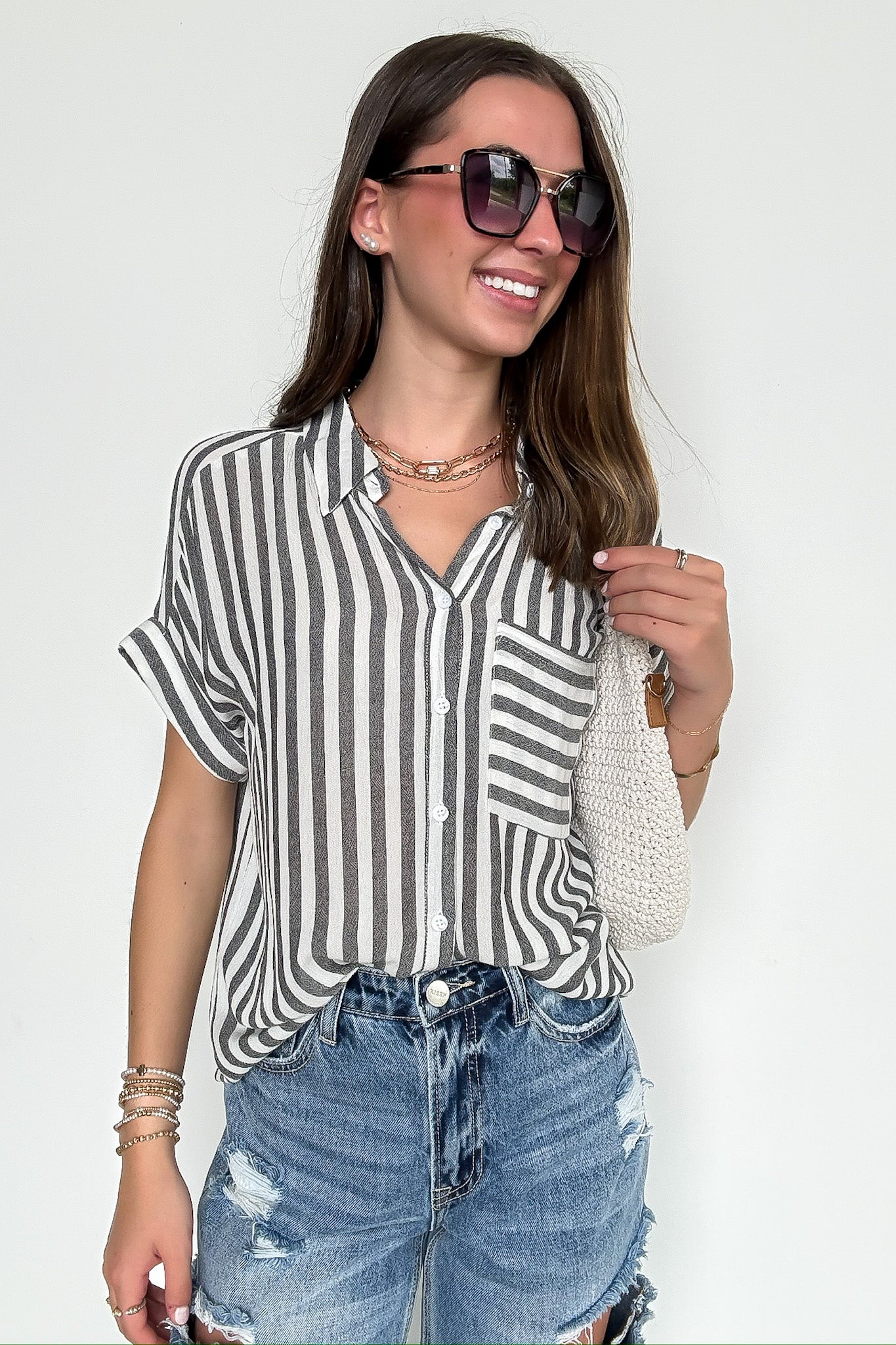 Striped Short Sleeve Shirt