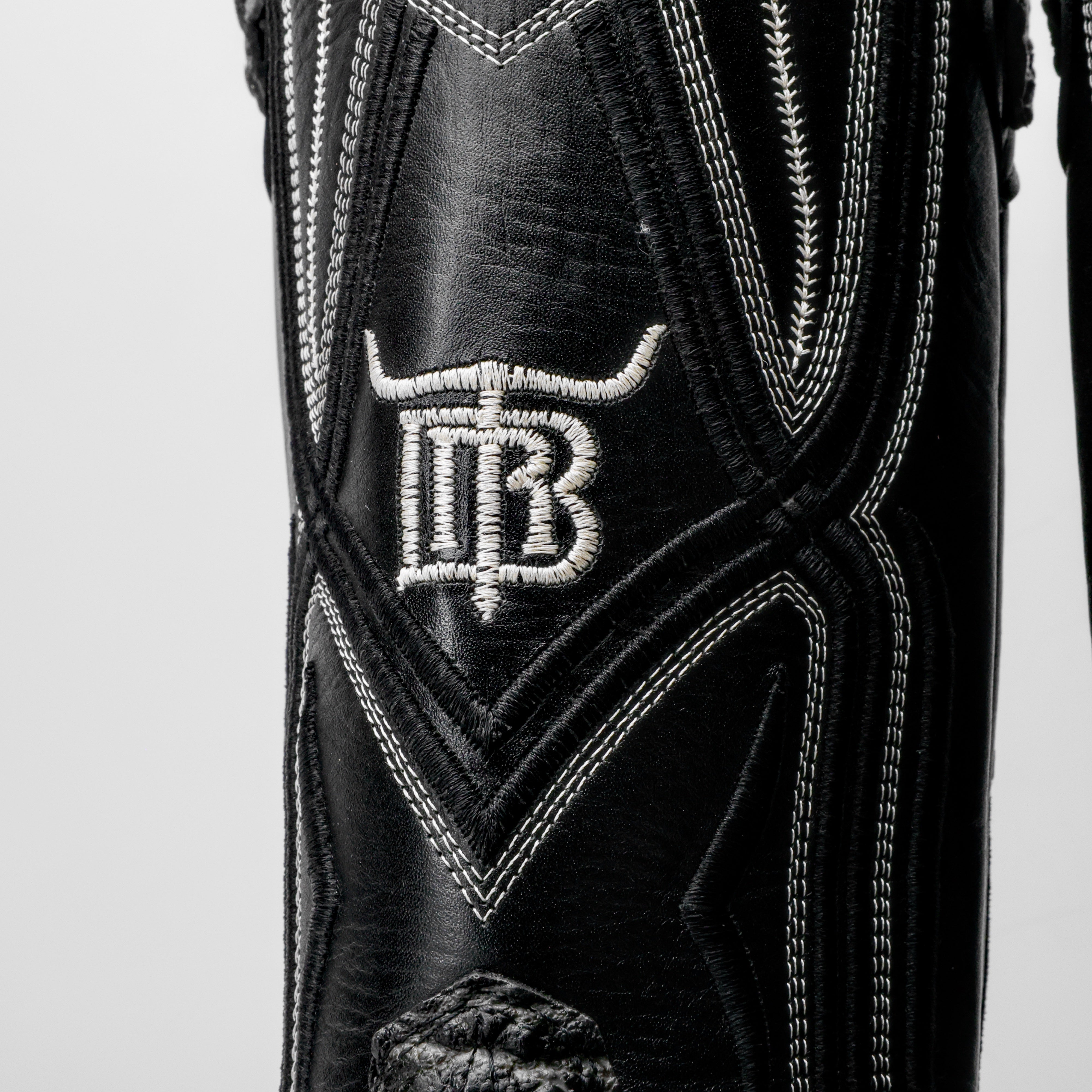 Grey Snapping Turtle Leather Boots - Square Toe