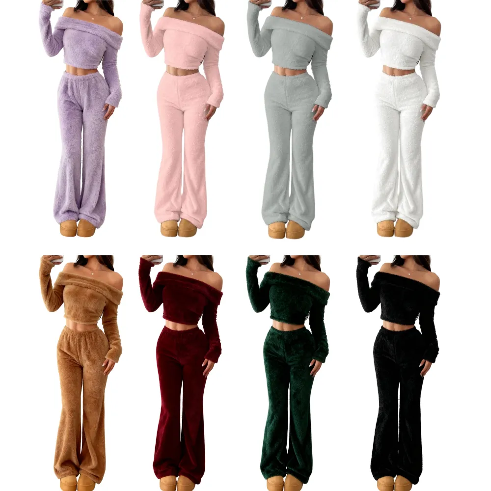 🔥Autumn and winter women's soft plush suit