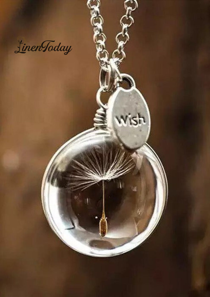 Women's WISH Dandelion Necklace