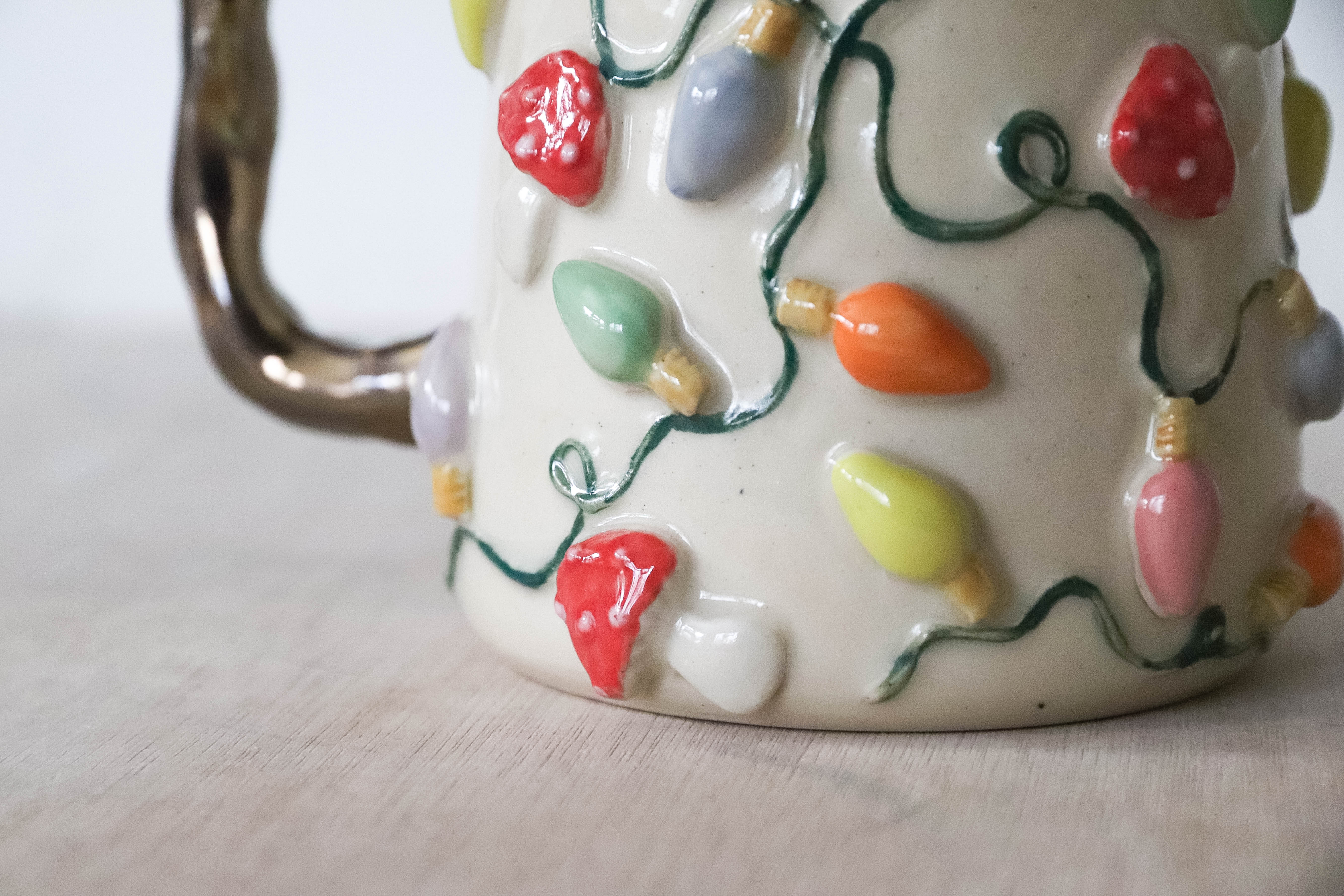 Toadstool Fairy Lights Stoneware Mug