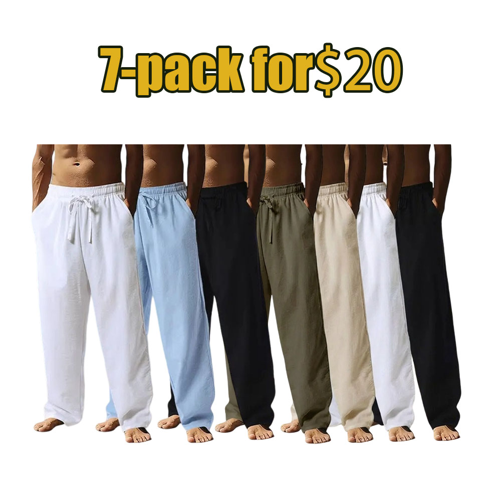 Everyday Comfort 7-Pack Men’s Relaxed Fit Drawstring Pants