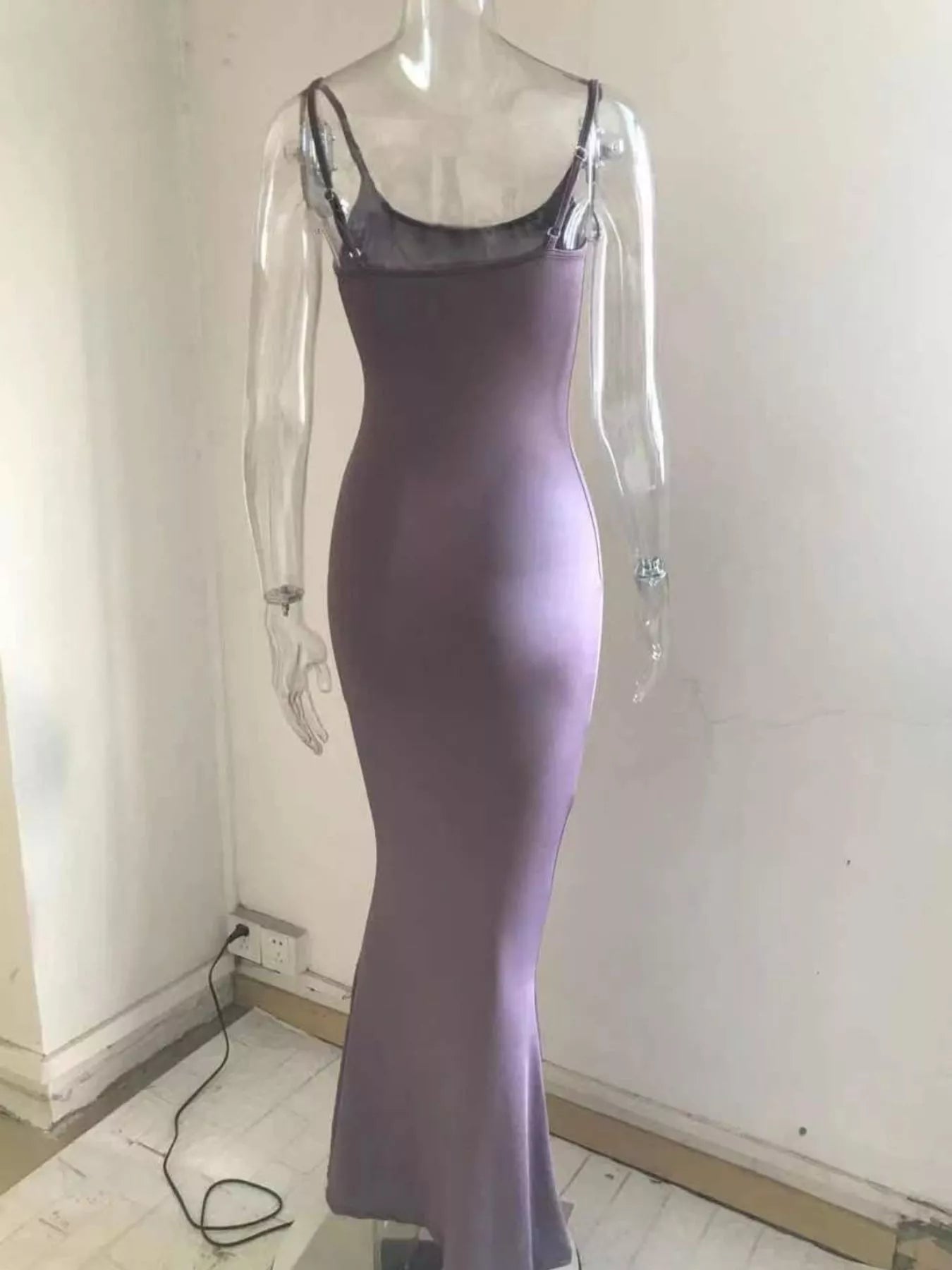 Spaghetti Strap Bodycon Maxi Dress