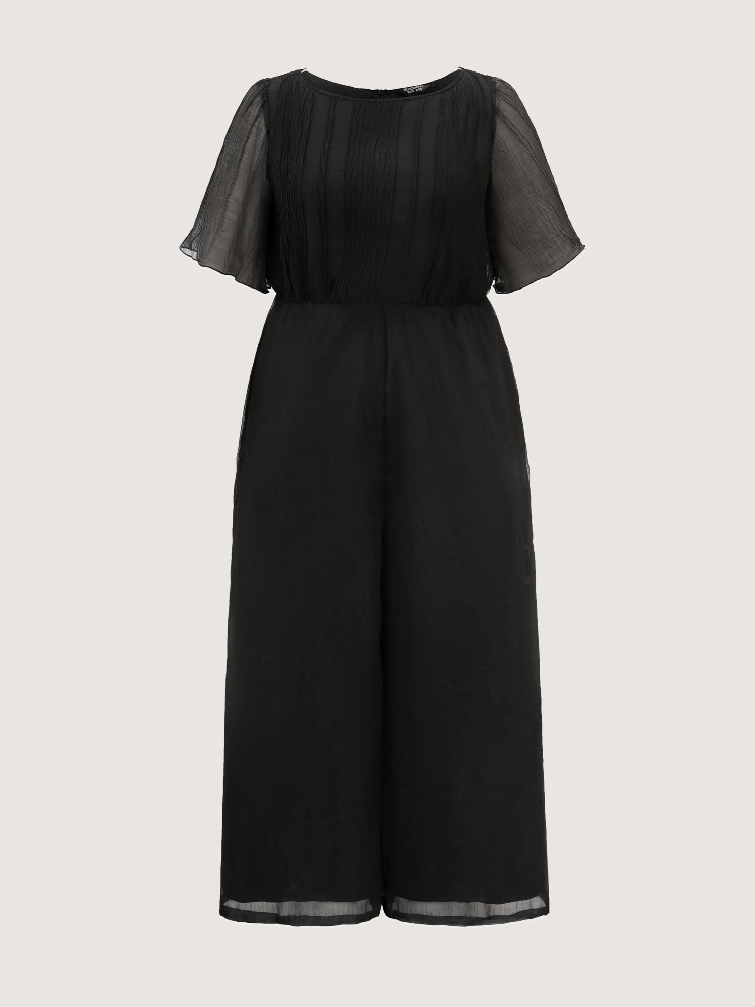 Sheer Textured Flowy Jumpsuit