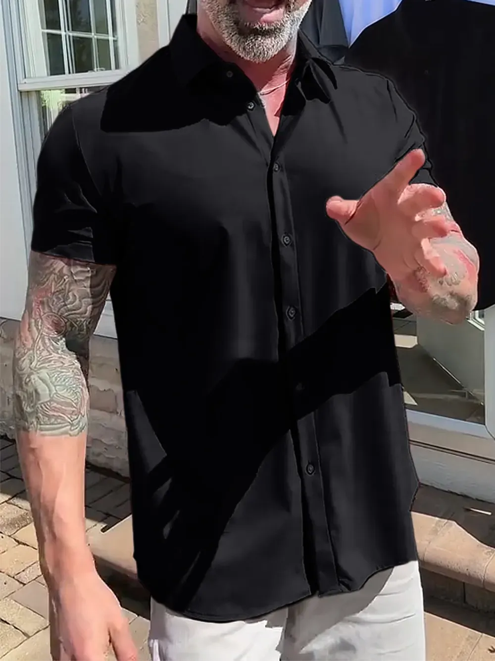 Men'S Solid Color Casual Polo Shirt