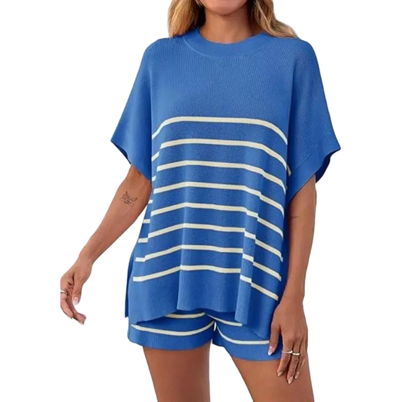 Women's Oversized Stripe Lounge Set