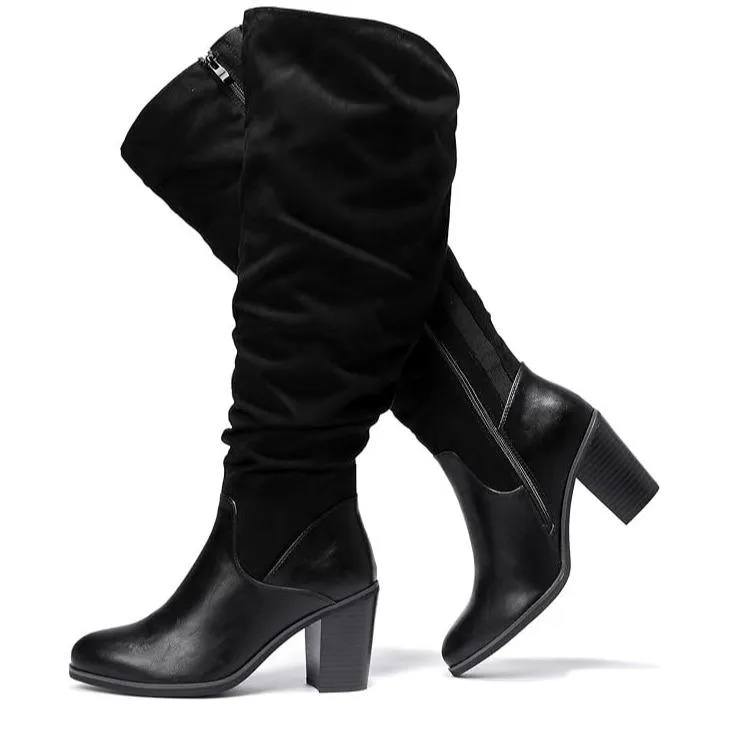 Luoika Women's Extra Wide Calf Knee High Boots