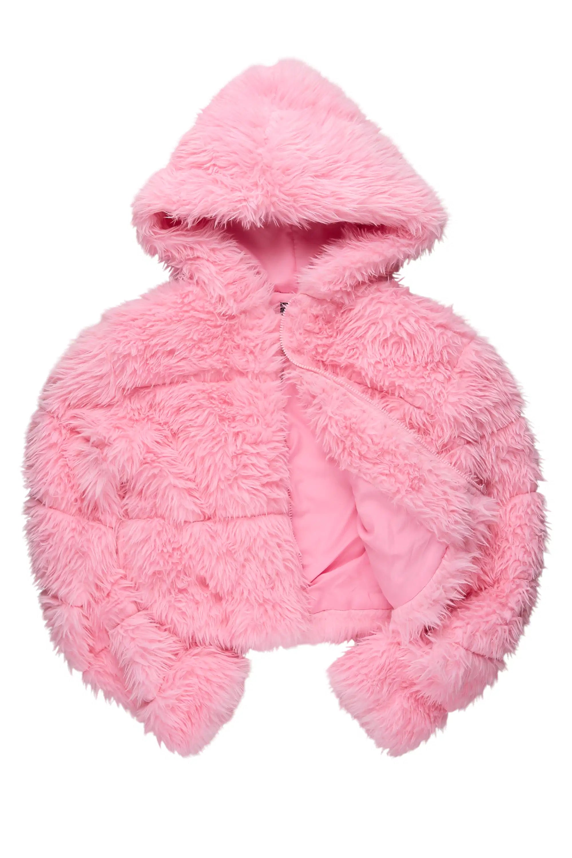 Kristin Pink Fur Jacket