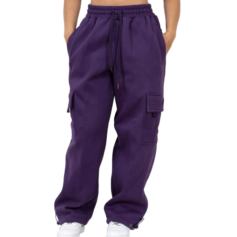 Woman Heavyweight Baggy Cargo Sweatpants